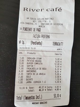 River Cafe Santiago de la Ribera